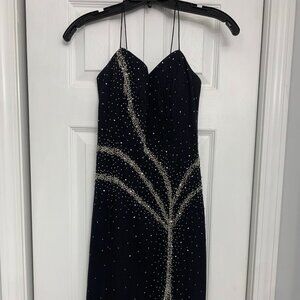 Xcite by Impressions formal dress. black with rhinestones